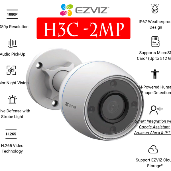 2 MP Wi-Fi Smart Home Camera EZVIZ | H3C (2MP)