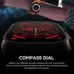 HW9 Pro Max Smart Watch 49mm 2.2″ AMOLED Screen With Double Watchband Compass Body Temperature Bluetooth Call Smartwatch HW9 PRO MAX SMART WATCH