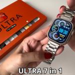 Waterproof 7-in-1 Ultra Smart Watch with 2.1-inch Full HD Screen with Series 8 Wireless Charging and 7 Straps Ultra 7 In 1 Smart Watch