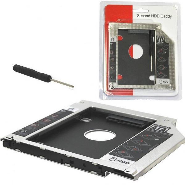 2nd HDD/SSD SATA-III Caddy for Universal CD/DVD-ROM